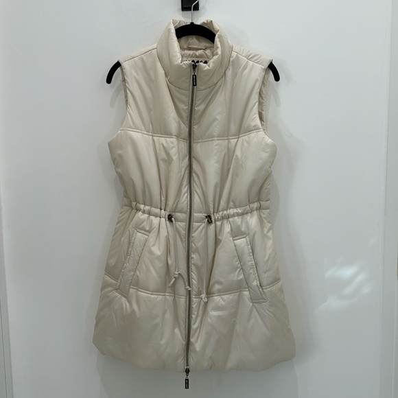 Peace Love World Puffer Vest with Cinch Waist - Picture 2 of 5